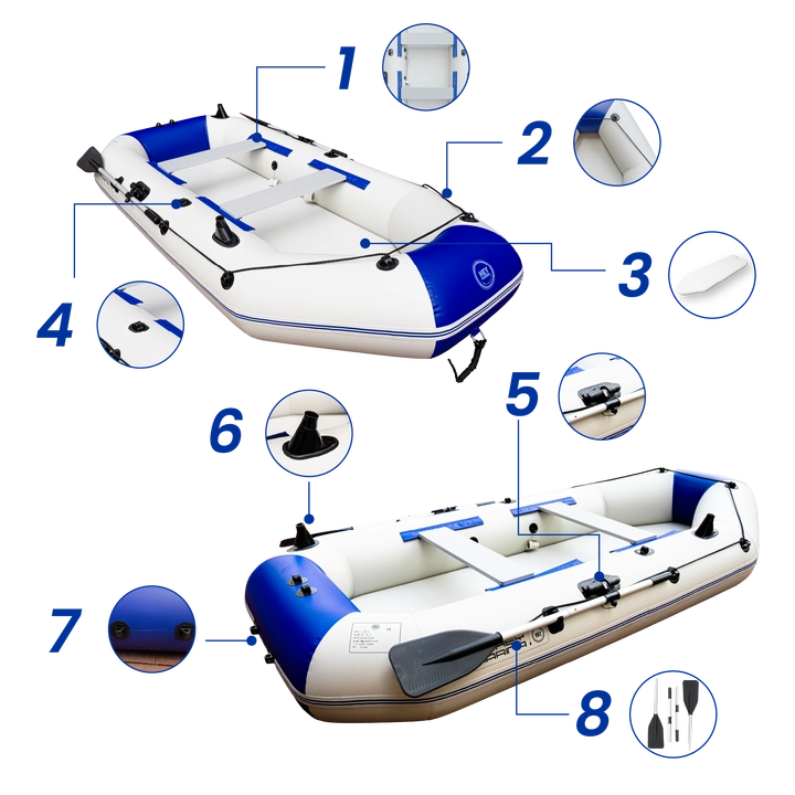 key features of inflatable fishing boat