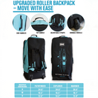 Inflatable kayak roller backpack