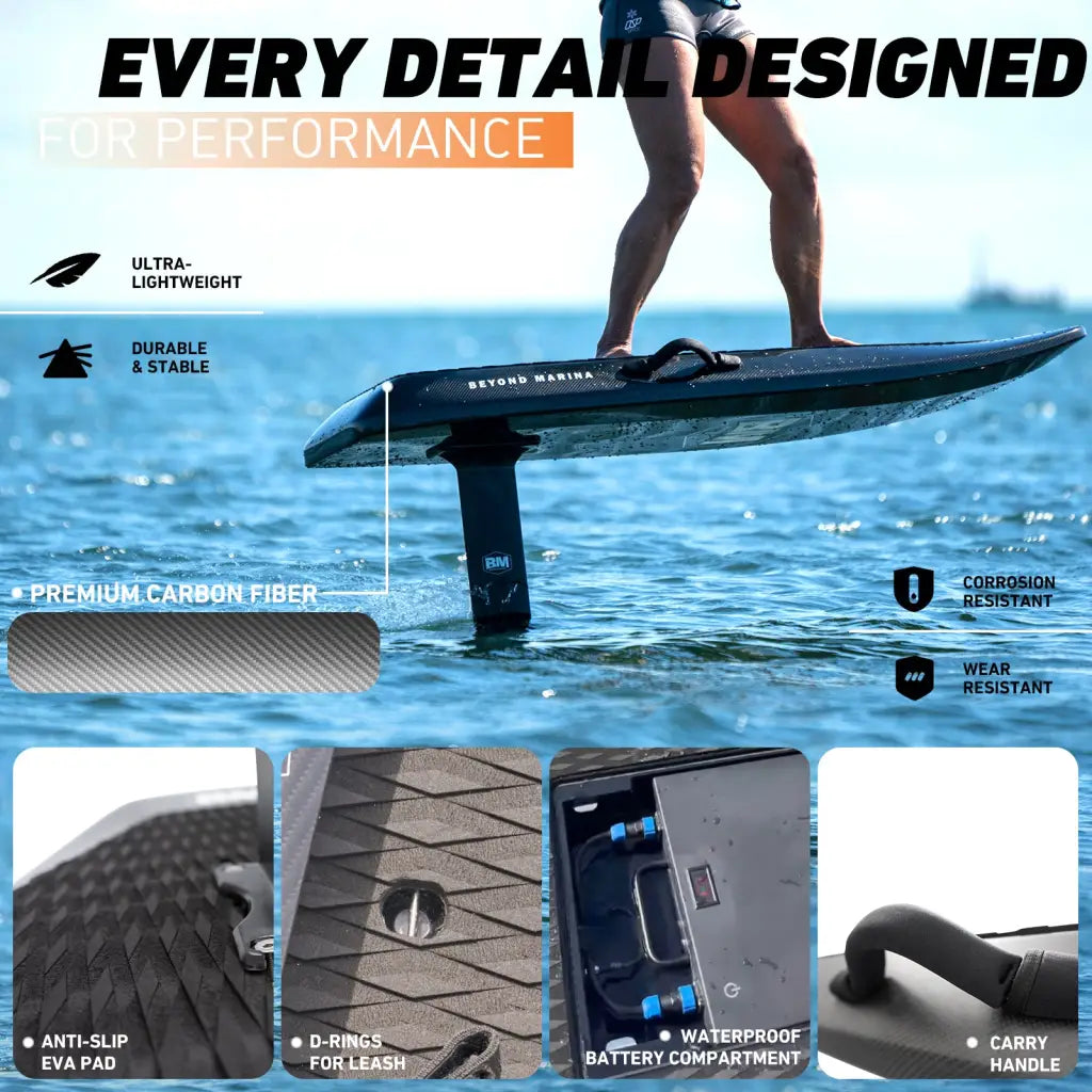 5’4 Cruiser eFoil AquaGlide electric hydrofoil board with carbon fiber