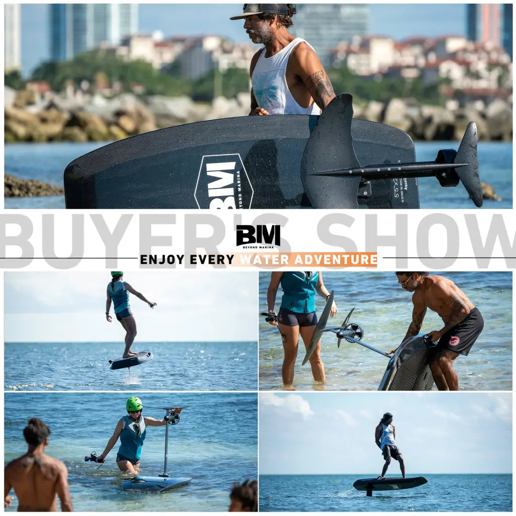 5’4 Cruiser eFoil AquaGlide electric hydrofoil board in black composite