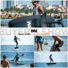 5’4 Cruiser eFoil AquaGlide electric hydrofoil board in black composite