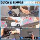 Blue and black AquaGlide 5’4 Cruiser eFoil electric hydrofoil board with propellers