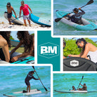 people using inflatable 2 person kayaks