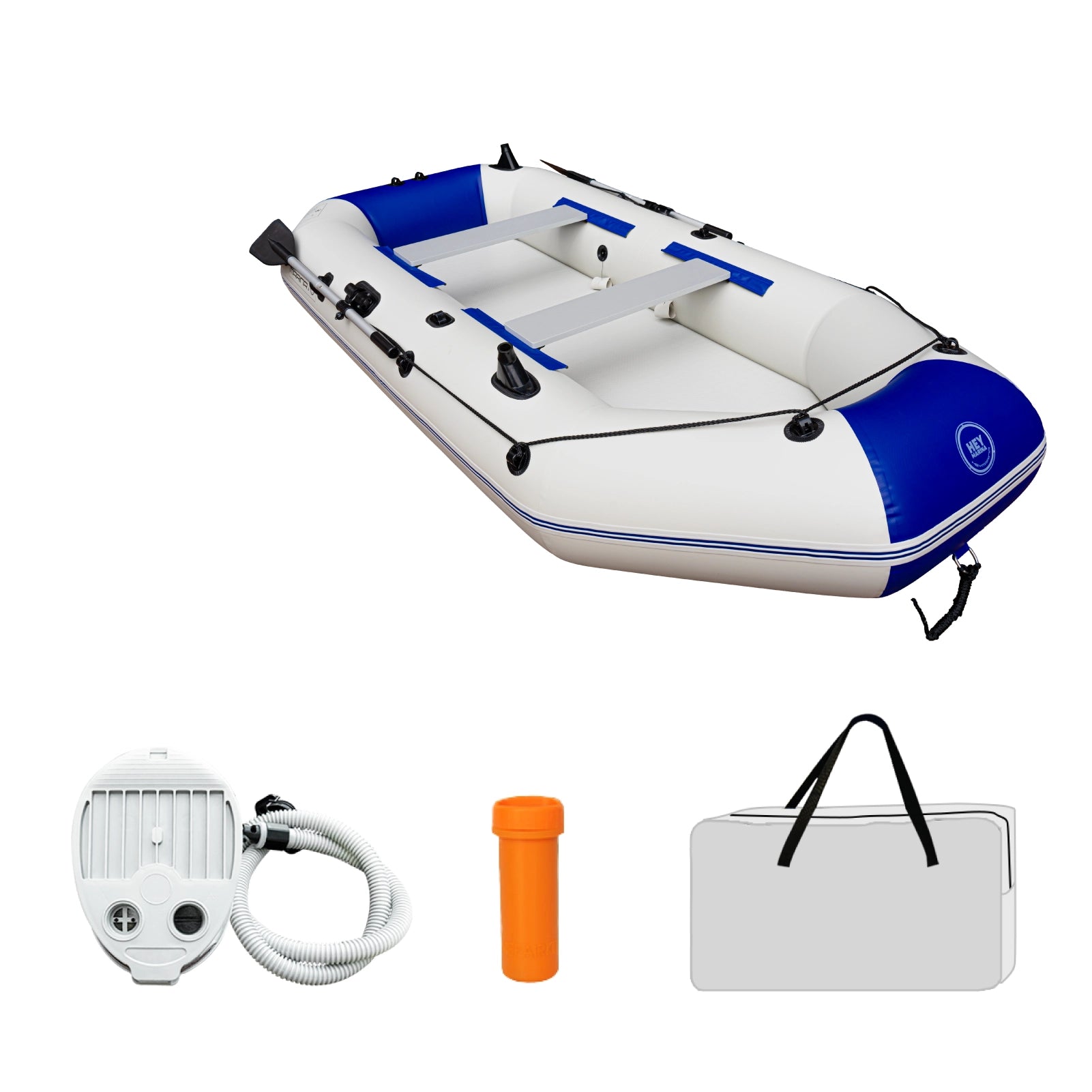 Inflatable boat with accessories