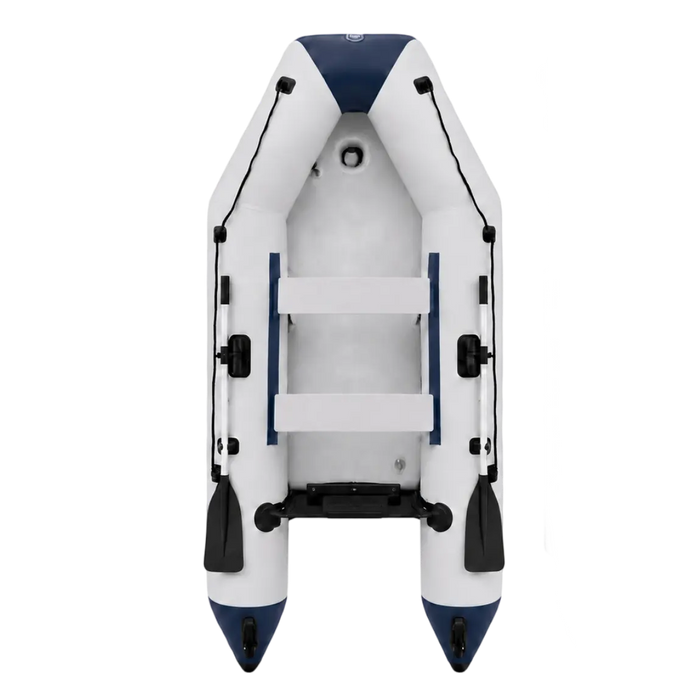 Heymarina blue and gray inflatable dinghy boat with drop stitch floor