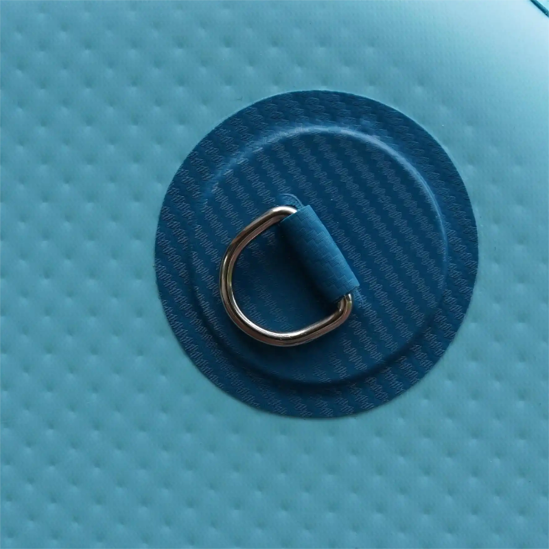 Blue paddleboard D-ring attachment.