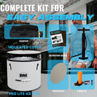 Complete kit for Cold Plunge Tub ice bath and cold water therapy with accessories