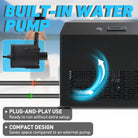 Black compact water pump for cold plunge tub with anti-slip steps