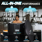 Portable Complete Cold Ice Bath Tub with Anti-Slip Steps for hot and cold therapy