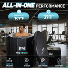 Deep Round Design Ice Bath Tub for Full-Body Immersion with Temperature Control