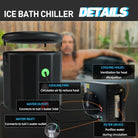 Deep Round Design Ice Bath Tub with filtration system and cold water immersion tub