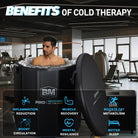 Black BMI Pro Recovery Ice Tub Elite in deep round design
