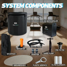 Black Bivi Pro ice bath tub in deep round design with chiller