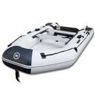 Inflatable boat from the 10ft Heymarina Series featuring white and navy colors