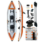12'6" Inflatable Tandem Fishing Kayak with Drop-Stitch Floor - BEYOND MARINA