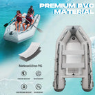 Gray Titan inflatable dinghy boat with premium PVC and safety features