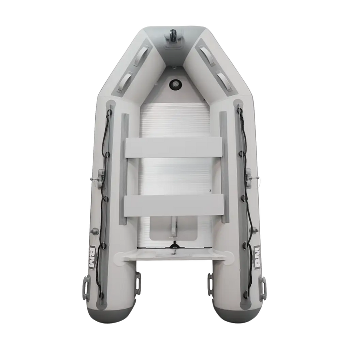 White Titan inflatable dinghy boat with ladder and handles