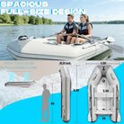 Spacious silver-gray inflatable dinghy boat Titan with reinforced sides