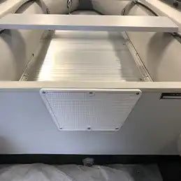 Inflatable boat interior.