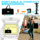 Inflatable floating platform 8x6x6 with paddleboard accessories and repair kit