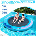 Inflatable Floating Platform 8’x6’x6 with Repair Kit for Up to 6 People