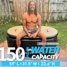 Black and tan pro icebath apex inflatable hot tub with rm branding