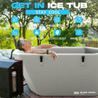 Inflatable Ice Tub with External Chiller for Outdoor Use - ArcticEdge Pro Pro Icebath Elite