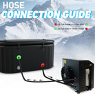 Black inflatable ice tub with deep oval design and quiet 1 HP chiller