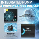 Inflatable ice tub with deep oval design and 1HP chiller