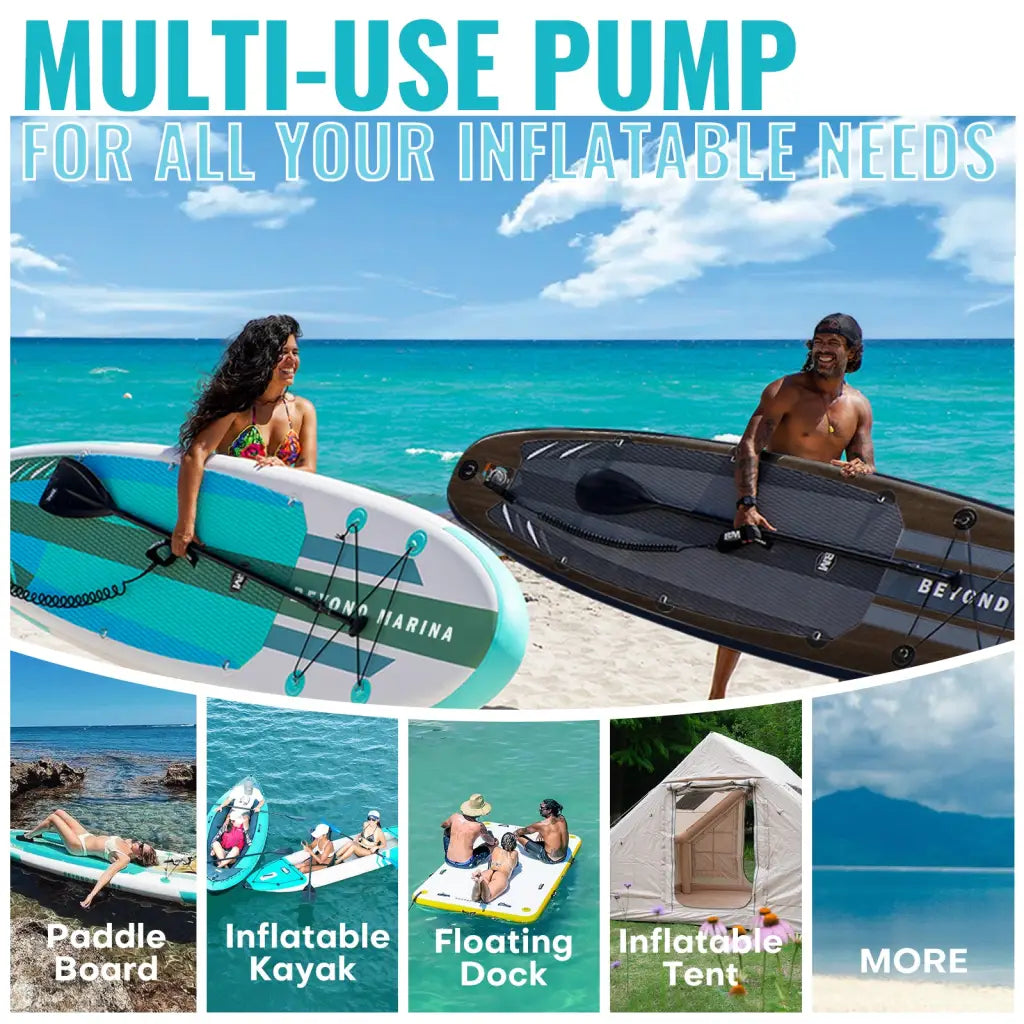 Inflatable Paddle Board with Double Action Hand Pump and Ice Tub for Water Sports