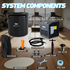 Black BMI Pro Recovery inflatable round ice bath tub with chiller