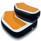 Inflatable ice bath and cold plunge tub with black and white modular water platforms