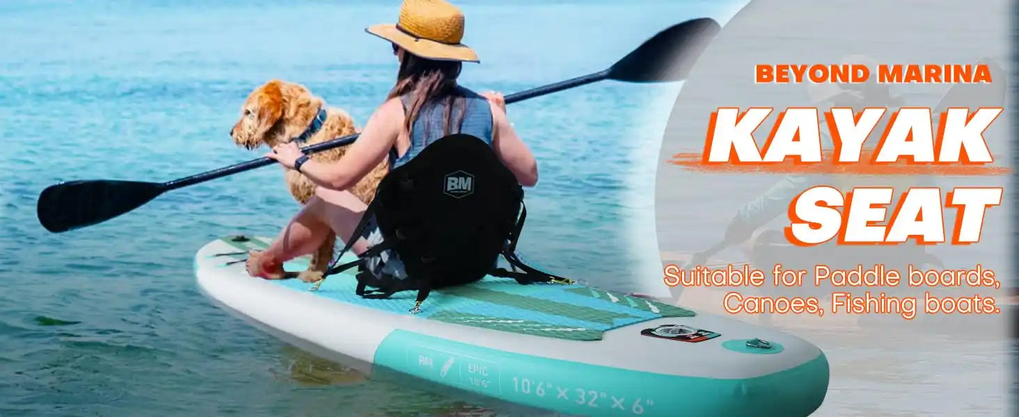 Kayak seat on a paddleboard.