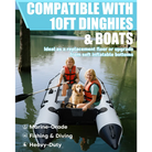 White and black 10FT dinghy with lightweight drop stitch floor