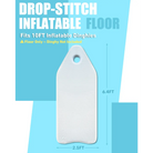 White 6.4ft x 2.5ft drop stitch floor for 10ft dinghy boat