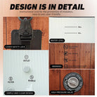 White and black filtered shower head in luxurious wood-grain inflatable hot tub