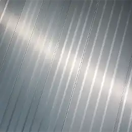 Metallic striped paneling.