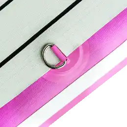 Pink inflatable paddleboard detail.