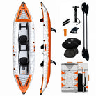 12'6" Inflatable Tandem Fishing Kayak with Drop-Stitch Floor - BEYOND MARINA