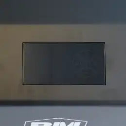 Rectangular black control panel.