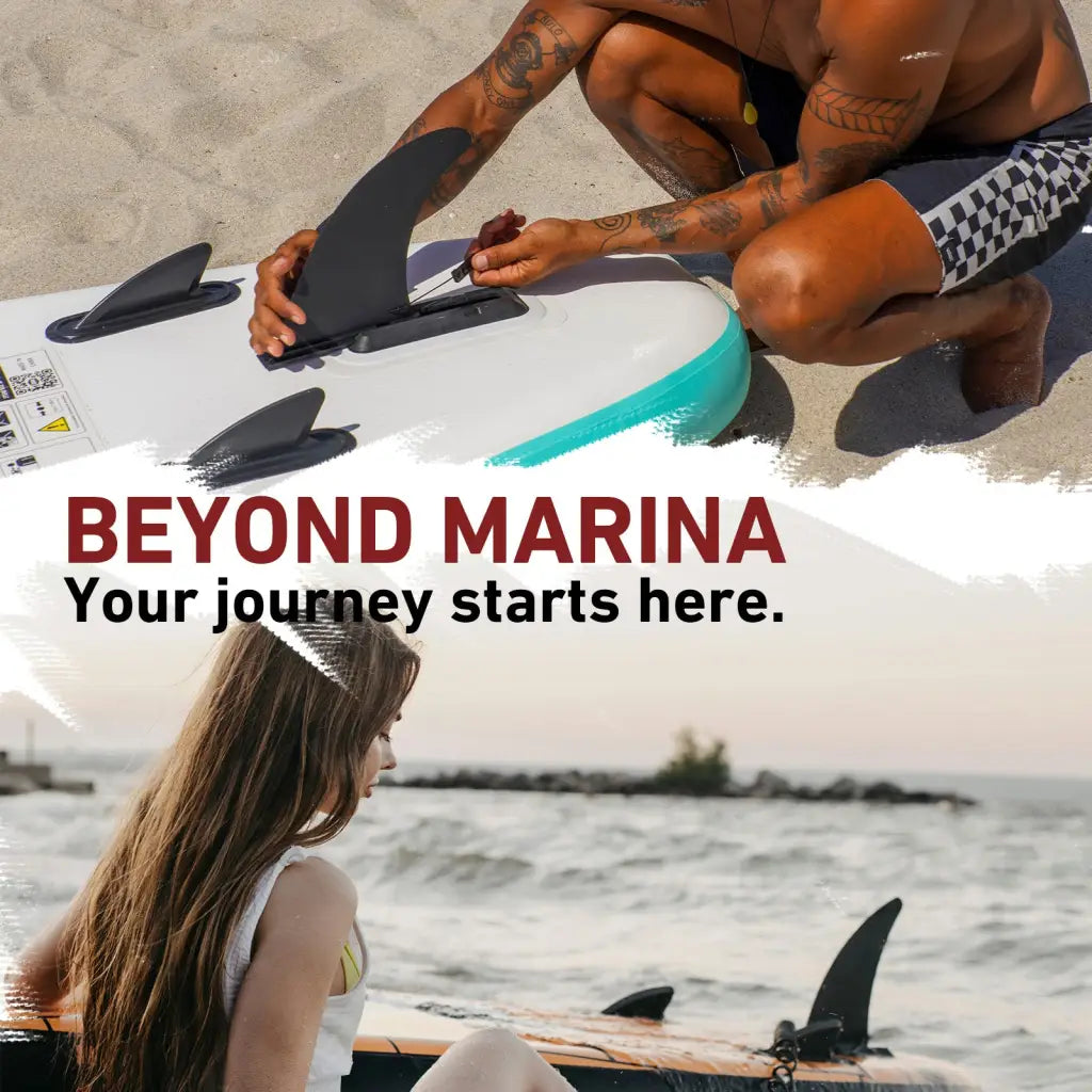Inflatable paddle board with removable center fin for enhanced stability and performance
