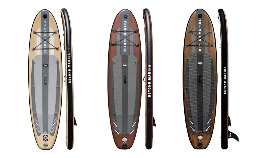 Three stand-up paddleboards.